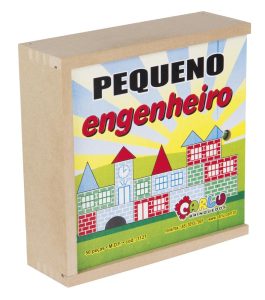 Brinquedo Pequeno Engenheiro  Madeira  50 Peças – Carlu 1121