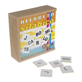 Alfabeto silábico 150 peças – MDF – caixa de madeira