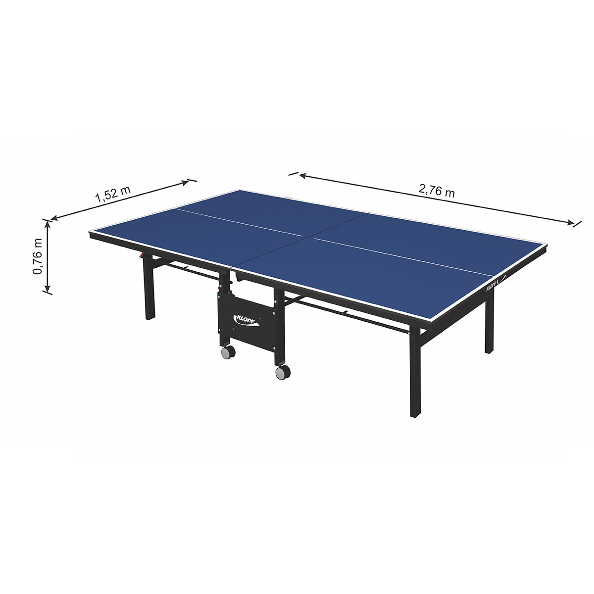 Medida oficial da mesa ping pong